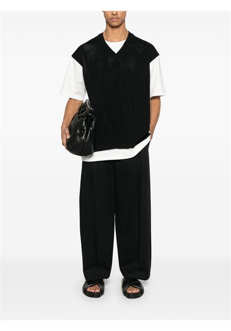 T-shirt con design a strati in bianco e nero Comme des Garçons Homme - uomo COMME DES GARCONS HOMME | HOT0062